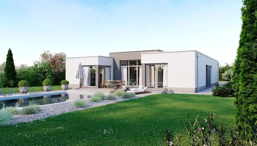 Bungalow New H FD – Garten