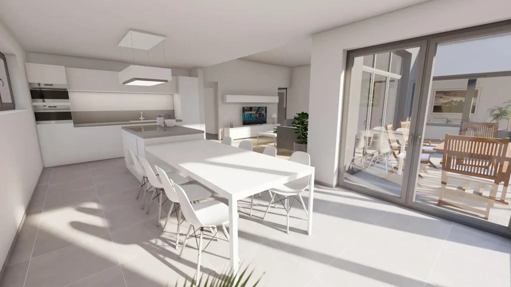 Bungalow New H FD – Essbereich