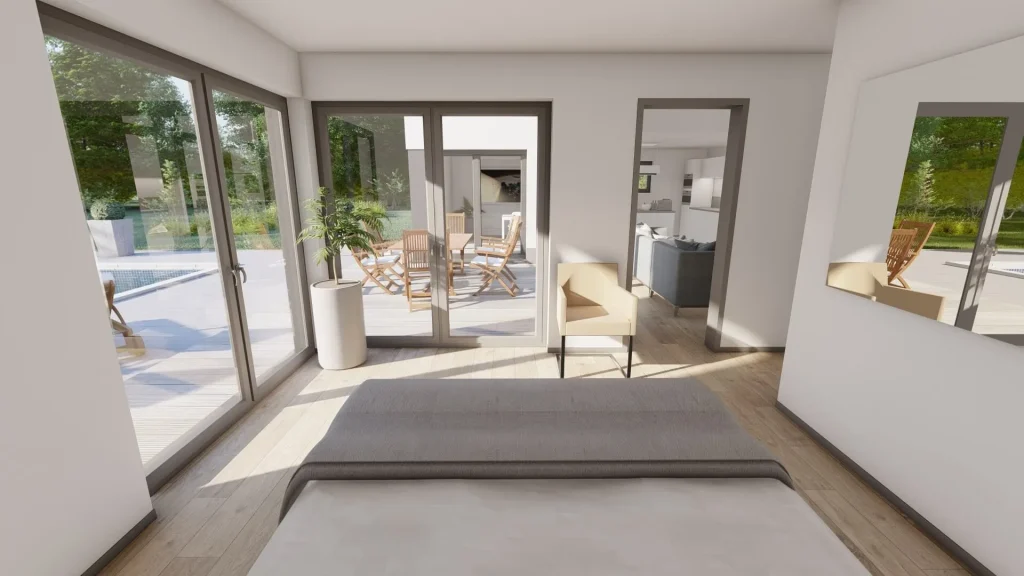 Bungalow New H FD – Schlafzimmer
